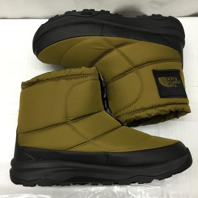 ザノースフェイス THE NORTH FACE ブーツ ショートブーツ NF52280 ヌプシ ブーティ ウォータープルーフ NUPTSE 27cm スノーブーツ タグ付き 27.0cm ロゴ、文字 カーキ / カーキ / X 黒 / ブラック / メンズ USED 古着 中古 10122202