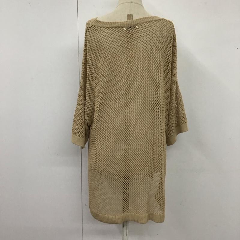 アースミュージックアンドエコロジー earth music&ecology カットソー 半袖 FREE 無地 ベージュ / ベージュ / レディース USED 古着 中古 10121396