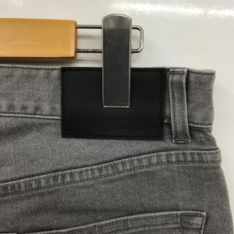 ユニクロアンダーカバー UU パンツ デニム、ジーンズ 321-072093 スキニーフィットジーンズ デニムストレッチスリムパンツ 32インチ 無地 灰 / グレー / メンズ USED 古着 中古 10130935