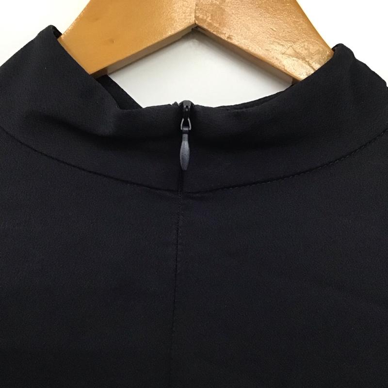 ザラウーマン ZARA WOMAN シャツ、ブラウス 長袖 長袖シャツ 無地シャツ スタンドカラーシャツ M 無地 紺 / ネイビー / レディース USED 古着 中古 10129534