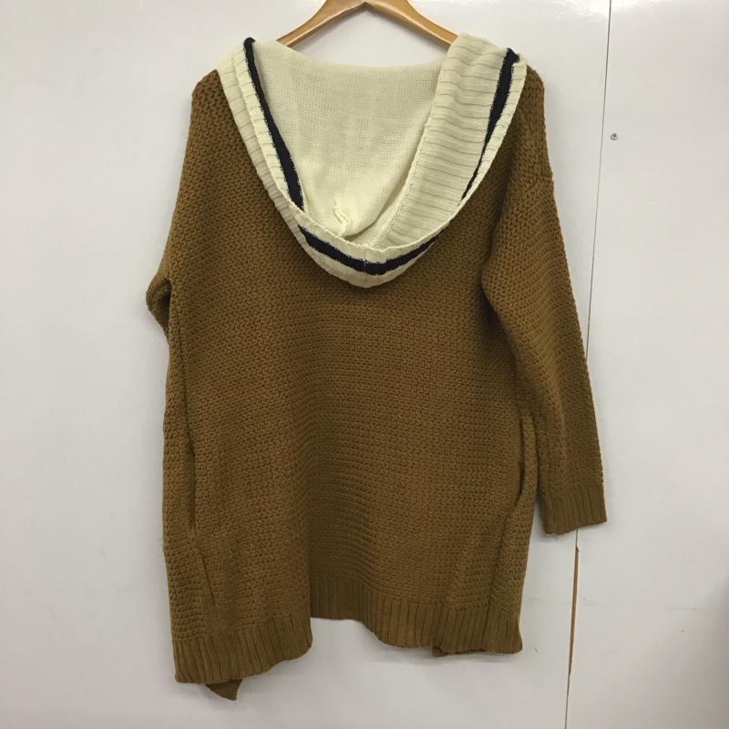 レイカズンフェバリ RAY CASSIN FAVORI カーディガン 長袖 FREE 無地 茶 / ブラウン / レディース USED 古着 中古 10132860