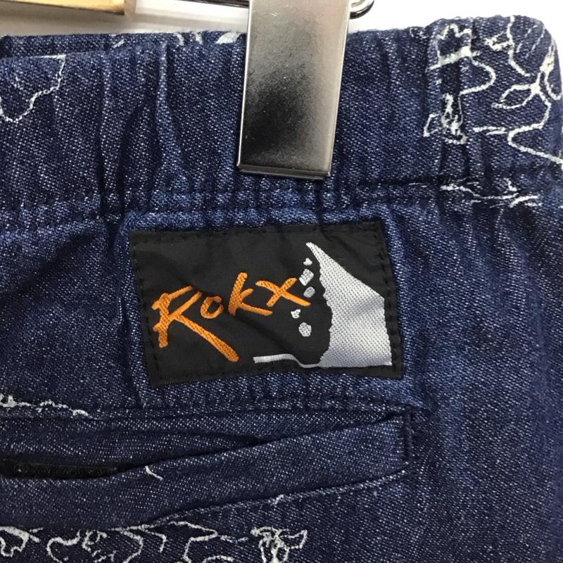 ロックス ROKX パンツ ショートパンツ rxms8902 SNOOPYコラボレーションクライミングハーフパンツ ショートパンツ S ロゴ、文字 インディゴ / インディゴ /  メンズ USED 古着 中古 10123983