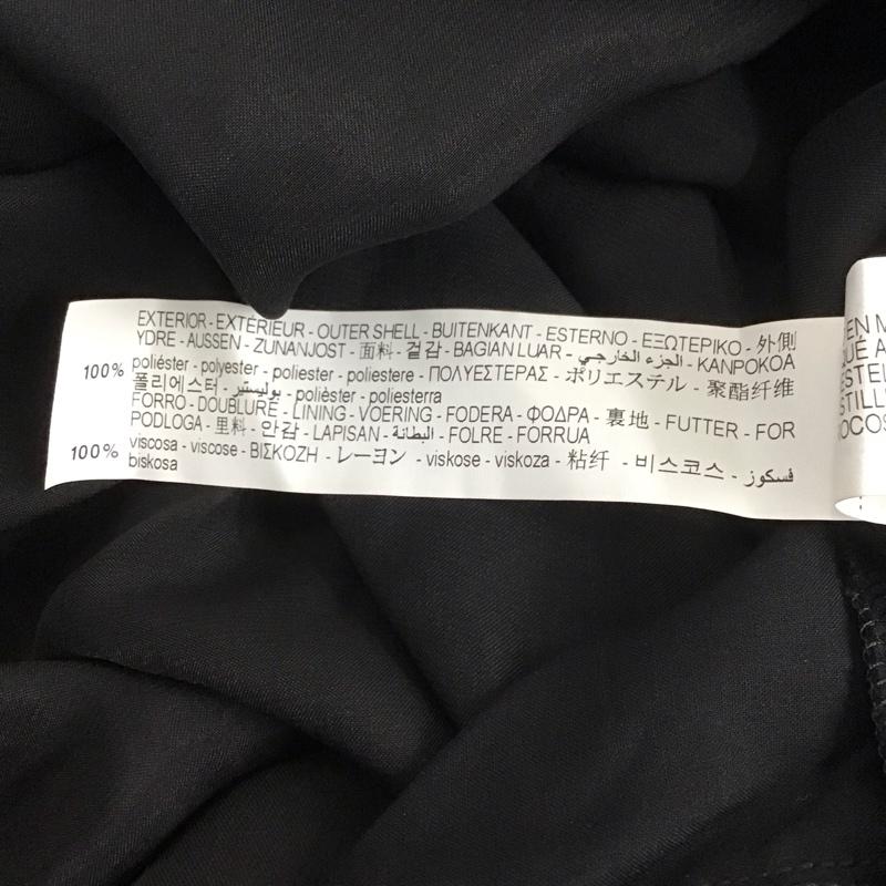 ザラ ZARA ワンピース ロングスカート 8532 762 800 Vネック サイドスリット XS 無地 黒 / ブラック / レディース USED 古着 中古 10139407