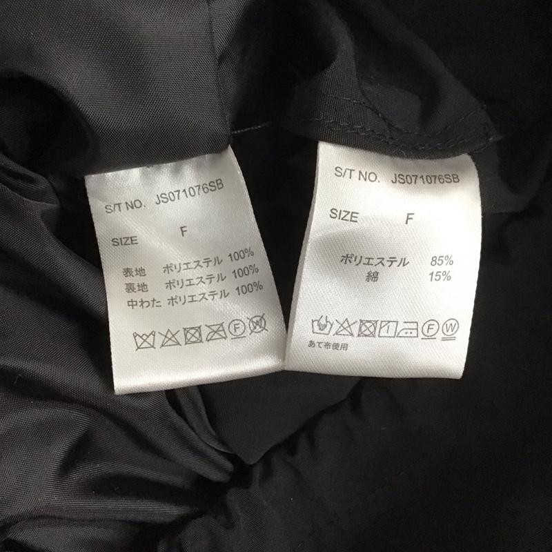 ジーナシス JEANASIS ジャケット、上着 ジャケット、ブレザー ジップアップジャケット アウター フード付きジャケット FREE 無地 黒 / ブラック / レディース USED 古着 中古 10127475