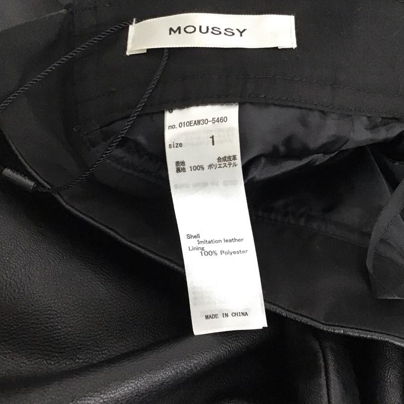 マウジー MOUSSY スカート ひざ丈スカート 010eaw30-5460 FAUX LEATHER スカート 1 無地 黒 / ブラック / レディース USED 古着 中古 10121408