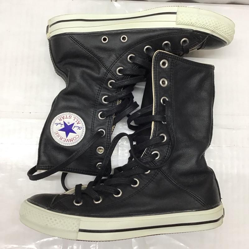 コンバース CONVERSE スニーカー スニーカー 1B144 ハイカット 24cm 24.0cm ロゴ、文字 黒 / ブラック / レディース USED 古着 中古 10121628