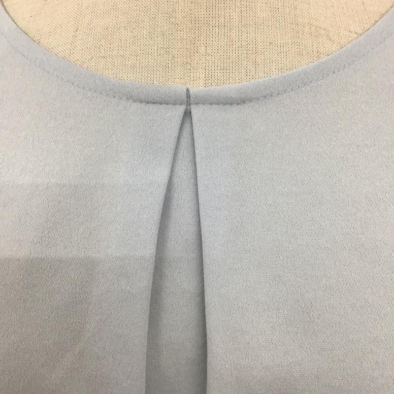 セシルマクビー CECIL McBEE カットソー 半袖 半袖カットソー 無地Tシャツ クルーネックカットソー パフスリーブ M 無地 水色 / ライトブルー / レディース USED 古着 中古 10113795