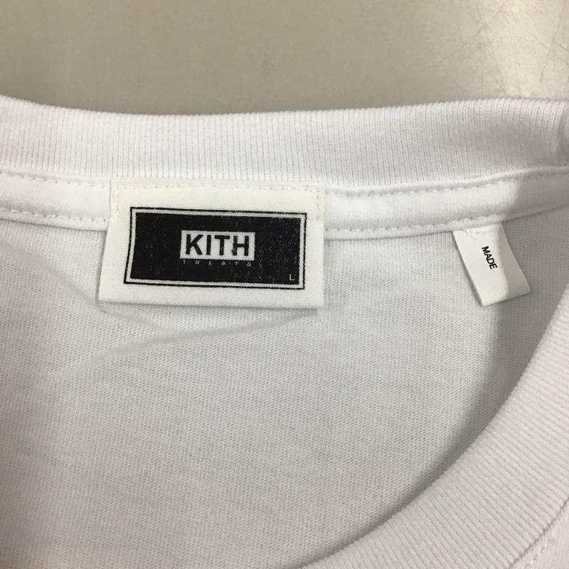 キス KITH Tシャツ 半袖 半袖カットソー プリントTシャツ クルーネックカットソー L プリント 白 / ホワイト /  メンズ USED 古着 中古 10111006