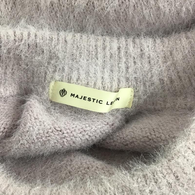 マジェスティックレゴン MAJESTIC LEGON ニット、セーター 長袖 1076021061R-5 ショルダーレースシャギープルオーバー 長袖ニット セーター M 無地 紫 / パープル / レディース USED 古着 中古 10105554
