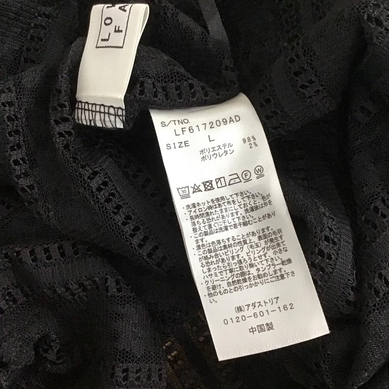 ローリーズファーム LOWRYS FARM カットソー 長袖 L 無地 黒 / ブラック / レディース USED 古着 中古 10130190