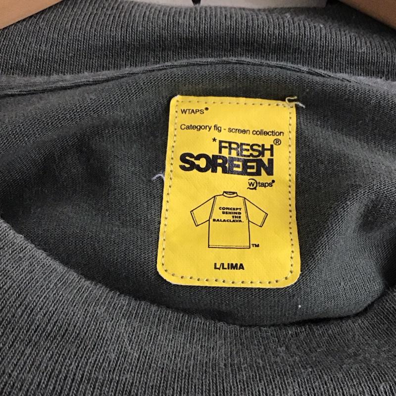 ダブルタップス W)TAPS Tシャツ 半袖 半袖カットソー プリントTシャツ クルーネックカットソー L プリント カーキ / カーキ / メンズ USED 古着 中古 10142631