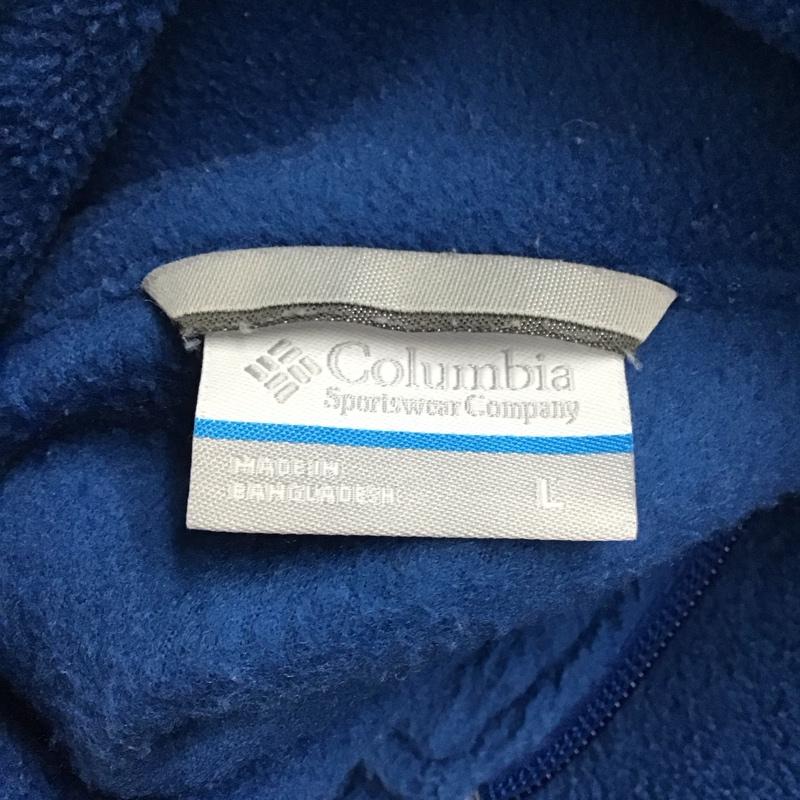 コロンビア Columbia ベスト ベスト ジップアップベスト ノースリーブカットソー スポーツウェア フリースベスト L ロゴ、文字 青 / ブルー / メンズ USED 古着 中古 10123884