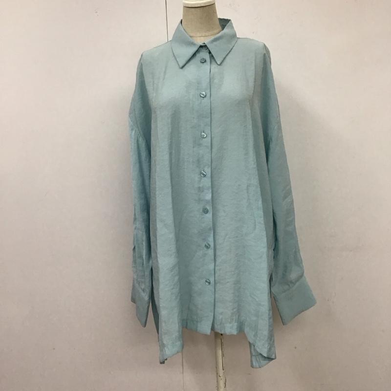 ザラ ZARA シャツ、ブラウス 長袖 長袖シャツ カラーシャツ 長袖カットソー S 無地 水色 / ライトブルー / レディース USED 古着 中古 10117831