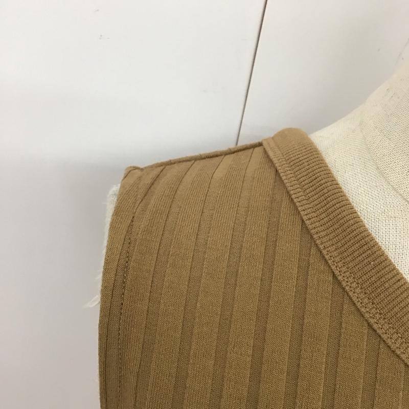 マウジー MOUSSY ワンピース ロングスカート 010CAH80-5340 CUT RIB FLARE ドレス ノースリーブ FREE 無地 茶 / ブラウン / レディース USED 古着 中古 10118820