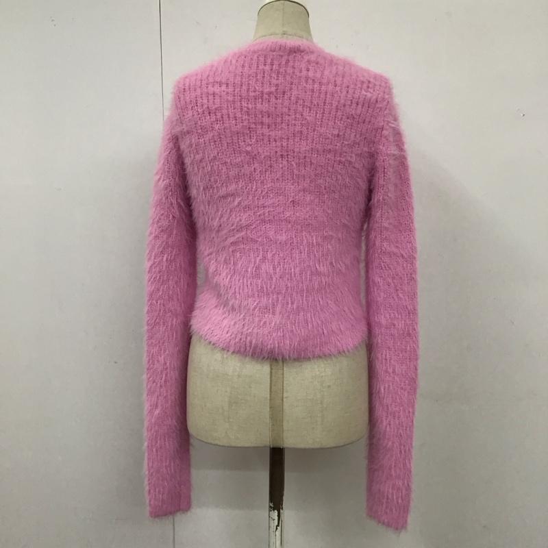 ザラ ZARA ニット、セーター 長袖 長袖ニットカットソー クルーネックカットソー セーター S 無地 桃 / ピンク / レディース USED 古着 中古 10118527