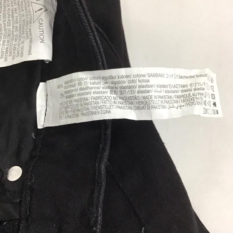 ザラ ZARA パンツ デニム、ジーンズ デニムパンツ スリムパンツ カジュアルパンツ ストレッチパンツ 40 無地 黒 / ブラック / レディース USED 古着 中古 10128949