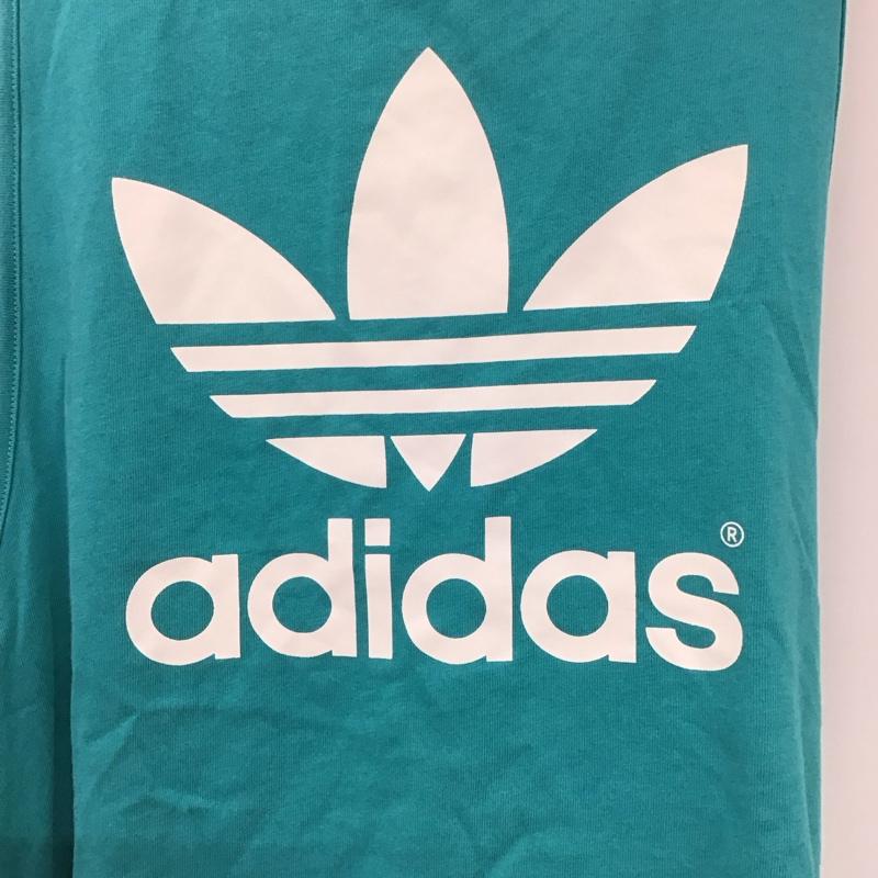 アディダス adidas タンクトップ タンクトップ ao3153 タンクトップ ノースリーブカットソー スポーツウェア pharrellwilliams L ロゴ、文字 青 / ブルー / レディース USED 古着 中古 10129750