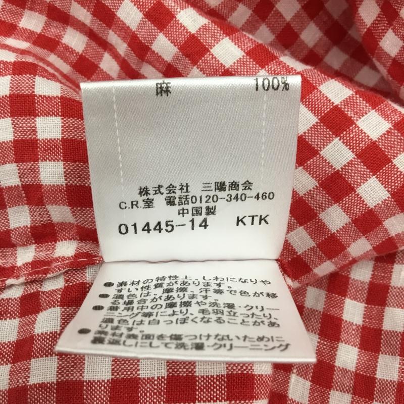 バーバリーブラックレーベル BURBERRY BLACK LABEL シャツ、ブラウス 半袖 半袖シャツ カラーシャツ 半袖カットソー チェックシャツ 3 チェック 白 / ホワイト / X 赤 / レッド / メンズ USED 古着 中古 10119399