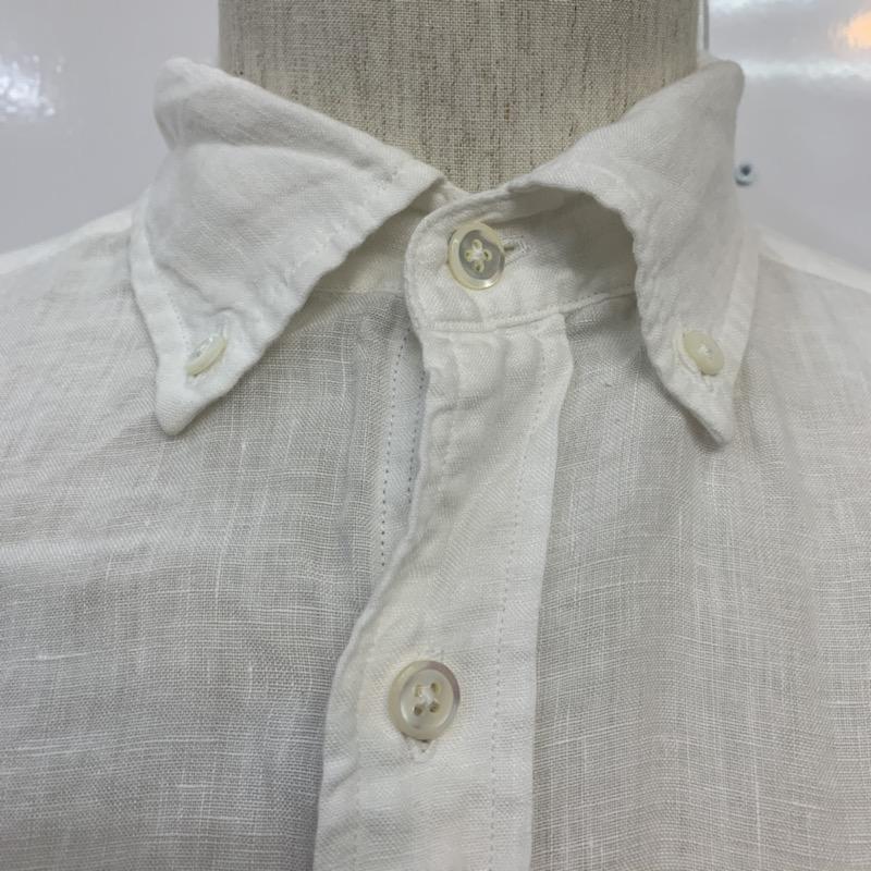 グリーンレーベルリラクシング green label relaxing シャツ、ブラウス 半袖 L 無地 白 / ホワイト / メンズ USED 古着 中古 10039241