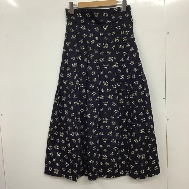 ニコアンド niko and... スカート ロングスカート ×iamsumy S212FM03TO FREE 総柄 X 花柄 紺 / ネイビー / レディース USED 古着 中古 10139356