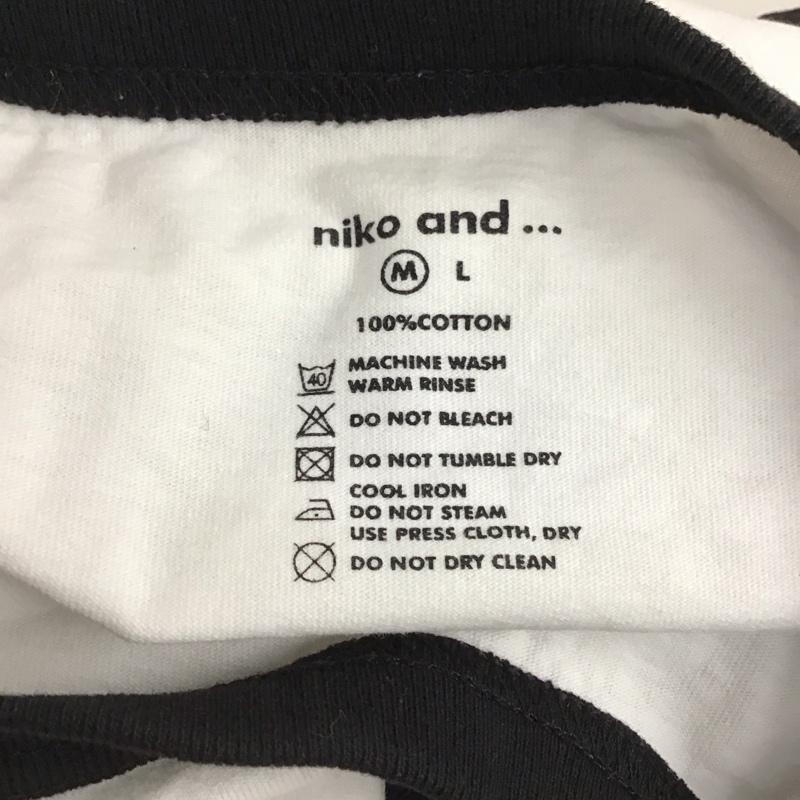 ニコアンド niko and... Tシャツ 長袖 S201TC19AD ラグランスリーブ she said that M ロゴ、文字 黒 / ブラック / X 白 / ホワイト / レディース USED 古着 中古 10122866