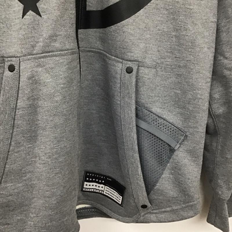 ナイキ NIKE パーカー 長袖 802626-091 ジップアップパーカー スウェット スポーツウェア XL プリント 灰 / グレー / メンズ USED 古着 中古 10129568