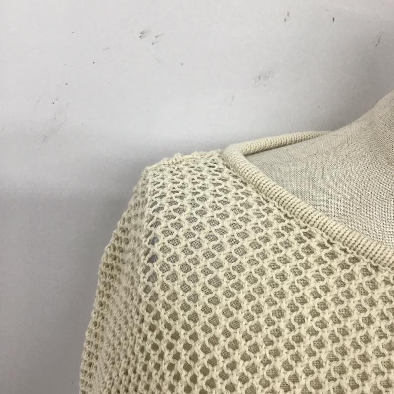 アズールバイマウジー AZUL BY MOUSSY カットソー 長袖 長袖カットソー クルーネックカットソー ロングスリーブカットソー S 無地 アイボリー / アイボリー / レディース USED 古着 中古 10115982