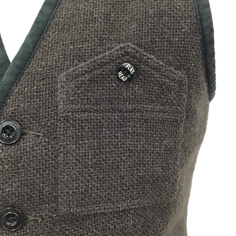 古着 USED ベスト ベスト ベスト ノースリーブカットソー 前ボタン glorypark 36 無地 茶 / ブラウン / メンズ USED 古着 中古 10119149