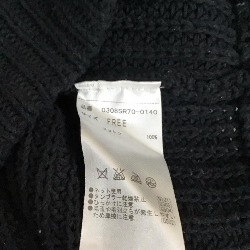 スライ SLY ニット、セーター 長袖 長袖ニットカットソー ニット セーター クルーネックニット FREE 無地 黒 / ブラック / レディース USED 古着 中古 10117869