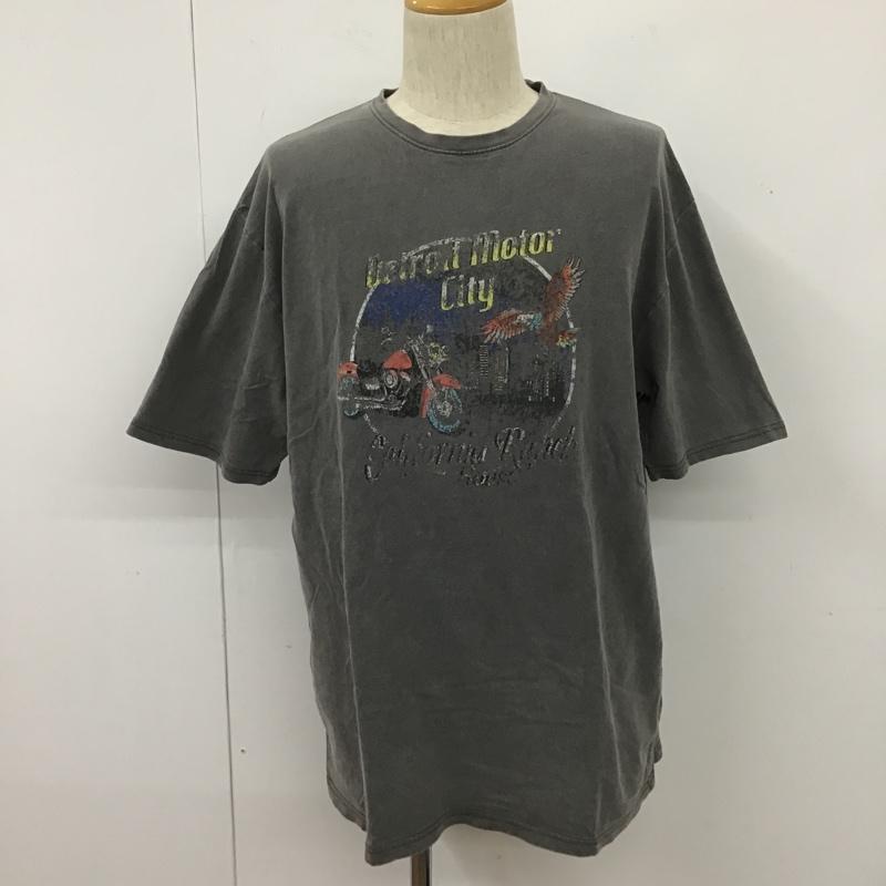カリフォルニアランチハウス CALIFORNIA RANCH HOUSE Tシャツ 半袖 半袖カットソー プリントTシャツ クルーネックカットソー L プリント 灰 / グレー / メンズ USED 古着 中古 10105600