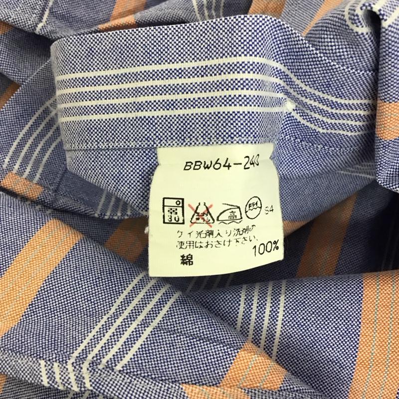 バーバリーズ BURBERRYS シャツ、ブラウス 半袖 半袖シャツ カラーシャツ 半袖カットソー ストライプシャツ L ストライプ マルチカラー / マルチカラー / メンズ USED 古着 中古 10123778