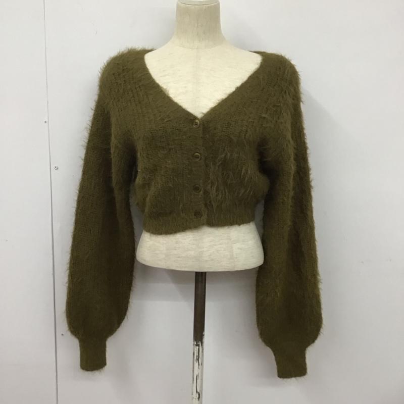 アルシーヴ archives カーディガン 長袖 M 無地 カーキ / カーキ / レディース USED 古着 中古 10128225