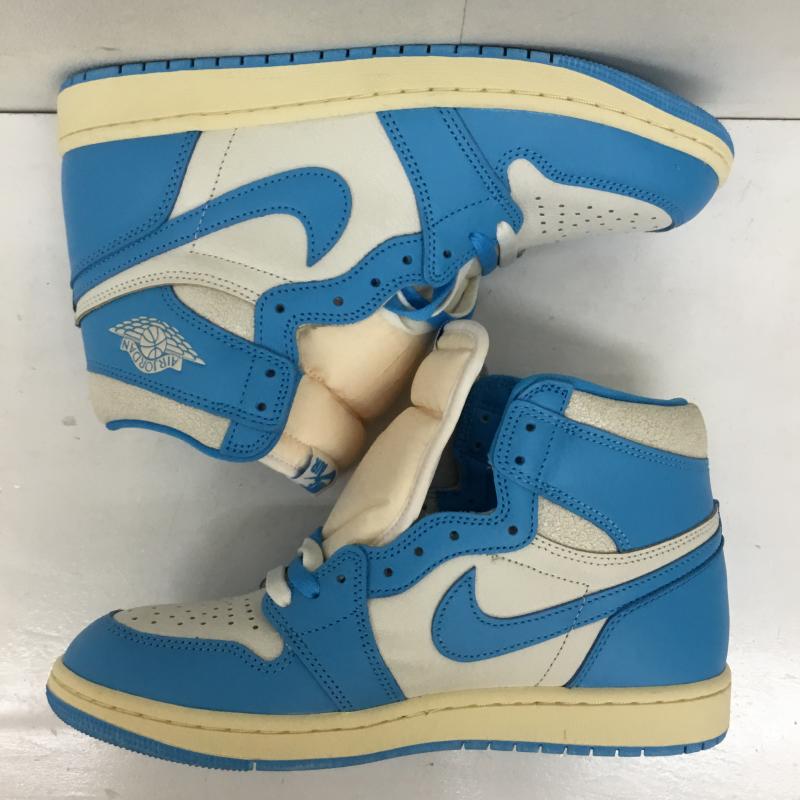 ナイキ NIKE スニーカー スニーカー DZ5484-402 Air Jordan 1 Retro High OG UNC Reimagined 27.5cm ロゴ、文字 白 / ホワイト / X 水色 / ライトブルー / メンズ USED 古着 中古 10138517