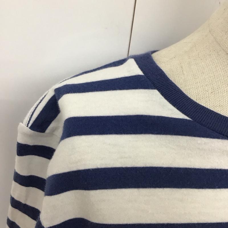 ポロラルフローレン POLO RALPH LAUREN Tシャツ 半袖 クルーネック ポロベア ボーダー XL プリント 白 / ホワイト / X 青 / ブルー / レディース USED 古着 中古 10118829