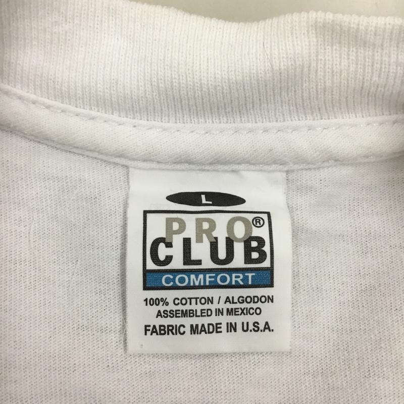 テンダーロイン TENDERLOIN カットソー 長袖 proclub コラボ 長袖カットソー プリントTシャツ L プリント 白 / ホワイト / メンズ USED 古着 中古 10114875