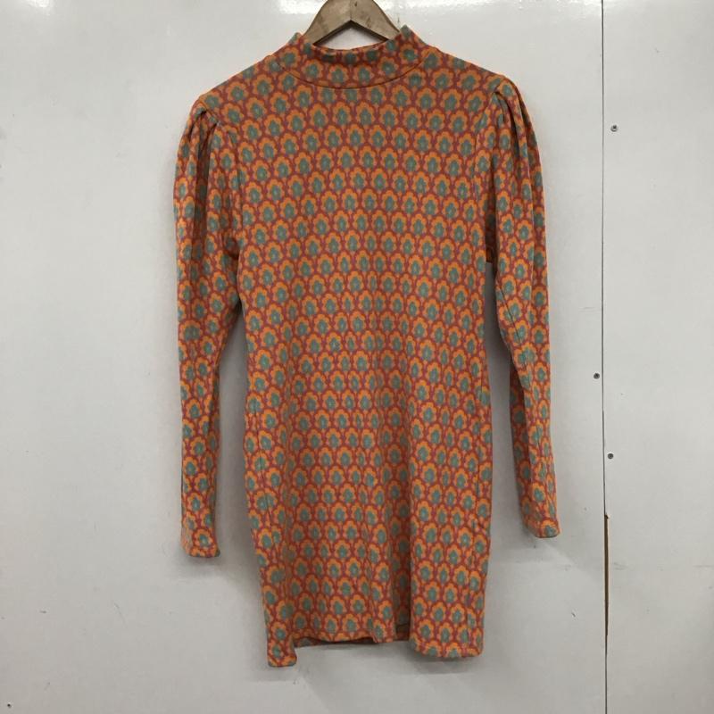 ザラ ZARA ワンピース ロングスカート 長袖ワンピース フレアスカート L プリント マルチカラー / マルチカラー / レディース USED 古着 中古 10135446