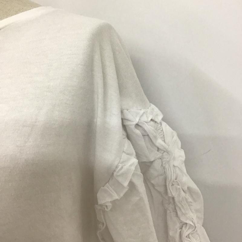 ザラ ZARA カットソー 半袖 4424 322 250 パフスリーブ S 無地 白 / ホワイト /  レディース USED 古着 中古 10109076