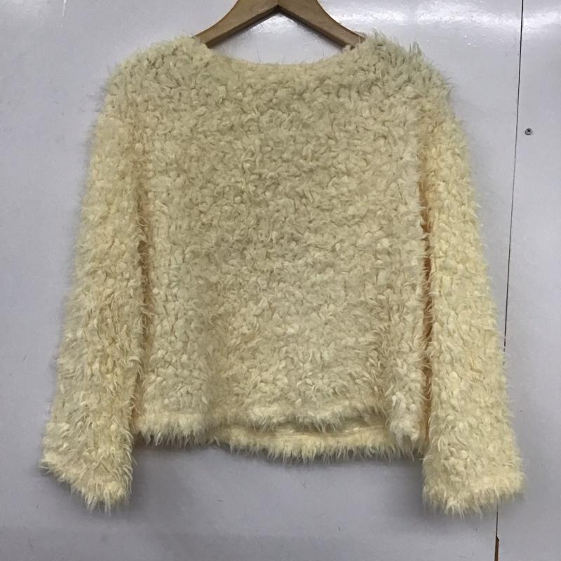 オリーブデオリーブ OLIVE des OLIVE ニット、セーター 長袖 65177C40170 ボアVネックプルオーバー FREE 無地 白 / ホワイト / レディース USED 古着 中古 10132859