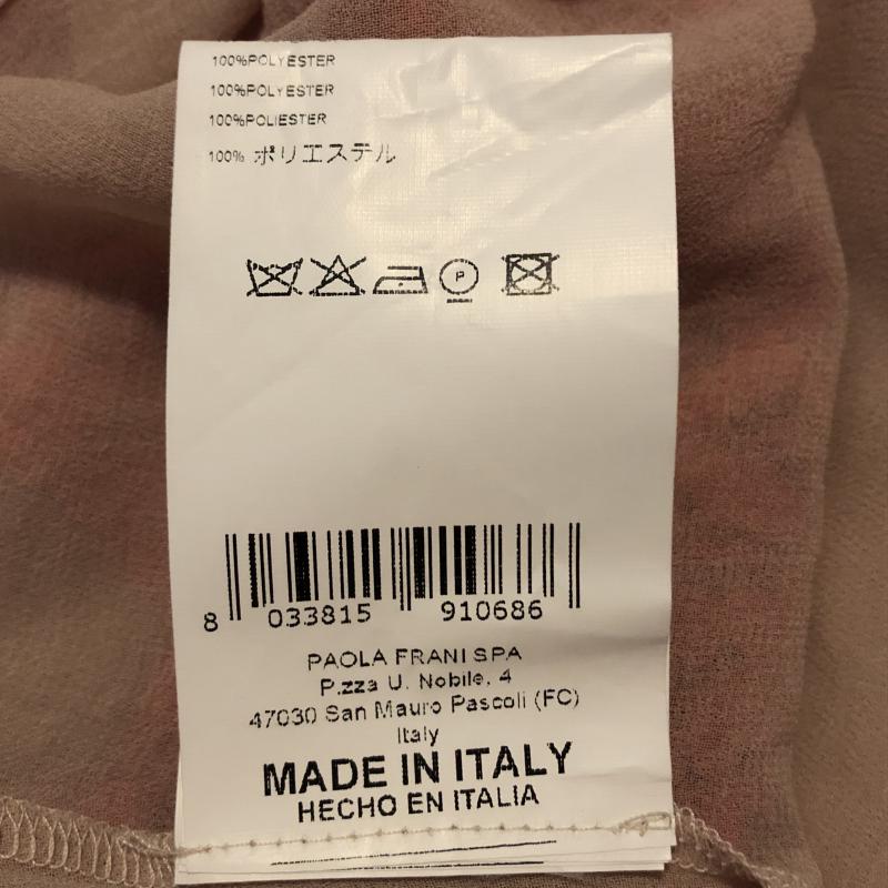 パオラフラーニ PAOLA FRANI カットソー 半袖 レース シフォン ノースリーブカットソー 38 無地 X 花柄 X ベージュ / ベージュ / X 桃 / ピンク / レディース USED 古着 中古 10015370