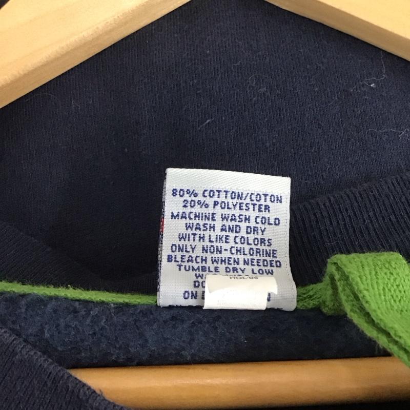 オールドネイビー OLD NAVY トレーナー 長袖 長袖トレーナー スウェット クルーネック プルオーバー XL ロゴ、文字 紺 / ネイビー / メンズ USED 古着 中古 10135772
