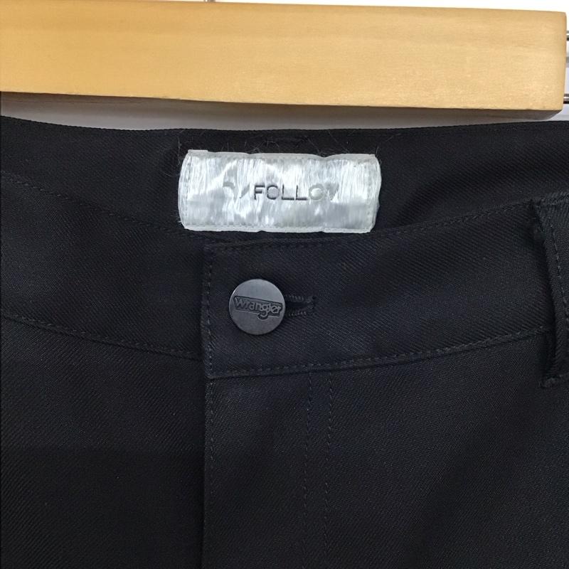 ラングラー Wrangler パンツ チノパン チノパン ワイドパンツ カジュアルパンツ センタータックパンツ unfollow L 無地 黒 / ブラック / メンズ USED 古着 中古 10136875