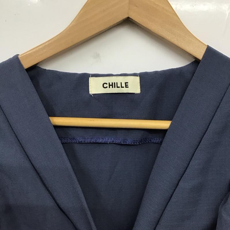 チル CHILLE ワンピース・ドレス・オールインワン ワンピース・ドレス・オールインワン 557-5403 フリル オールインワン FREE 無地 青 / ブルー / レディース USED 古着 中古 10119218