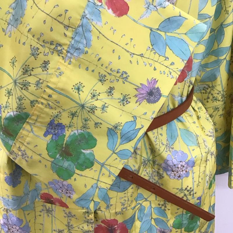 アズノゥアズ as know as ワンピース ロングスカート AI0013 リバティ タグ付き 薄手コート 花柄 黄 / イエロー / レディース USED 古着 中古 10116155