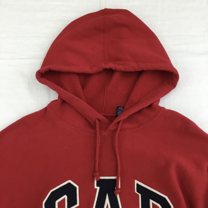 ギャップ GAP パーカー 長袖 M ロゴ、文字 赤 / レッド / メンズ USED 古着 中古 10137763