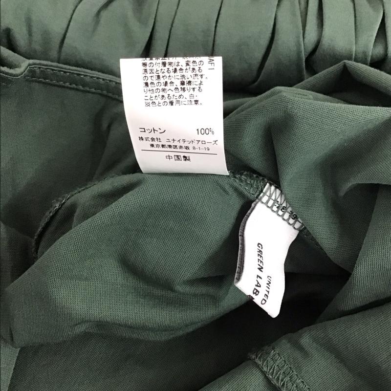ユナイテッドアローズグリーンレーベルリラクシング UNITED ARROWS green label relaxing カットソー 半袖 3517-137-1667 ハイゲージギャザードルマンプルオーバーカットソー 無地 緑 / グリーン / レディース USED 古着 中古 10131668
