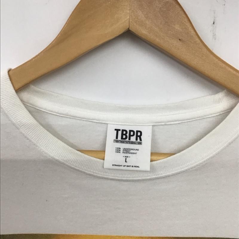 タイトブースプロダクション TIGHTBOOTH PRODUCTION Tシャツ 半袖 半袖カットソー プリントTシャツ クルーネックカットソー L プリント 白 / ホワイト / メンズ USED 古着 中古 10136863