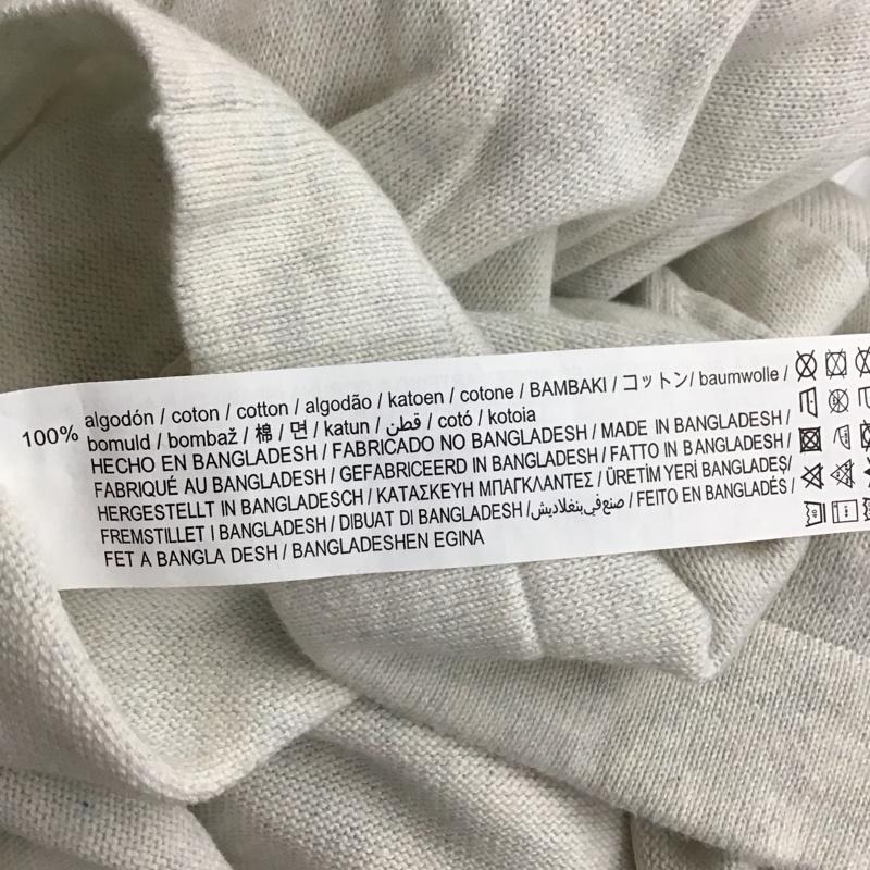 ザラ ZARA ニット、セーター 長袖 長袖ニットカットソー ニット セーター クルーネックニット XL 無地 白 / ホワイト / メンズ USED 古着 中古 10119291