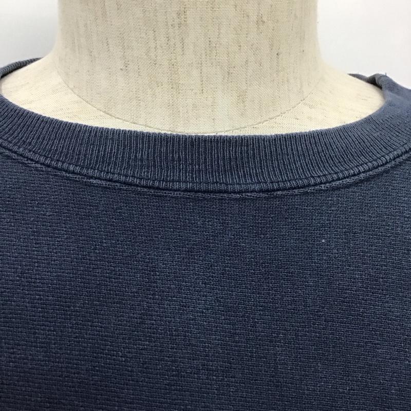 チャンピオン Champion トレーナー 長袖 USA製 スウェット 裏起毛 M ワンポイント 紺 / ネイビー / メンズ USED 古着 中古 10107645