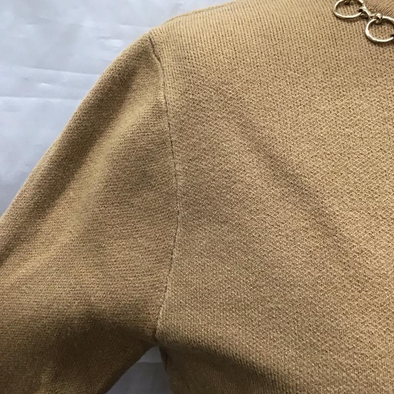 ザラ ZARA カットソー 半袖 6254 141 704 半袖ニット S 無地 キャメル / キャメル / レディース USED 古着 中古 10118447