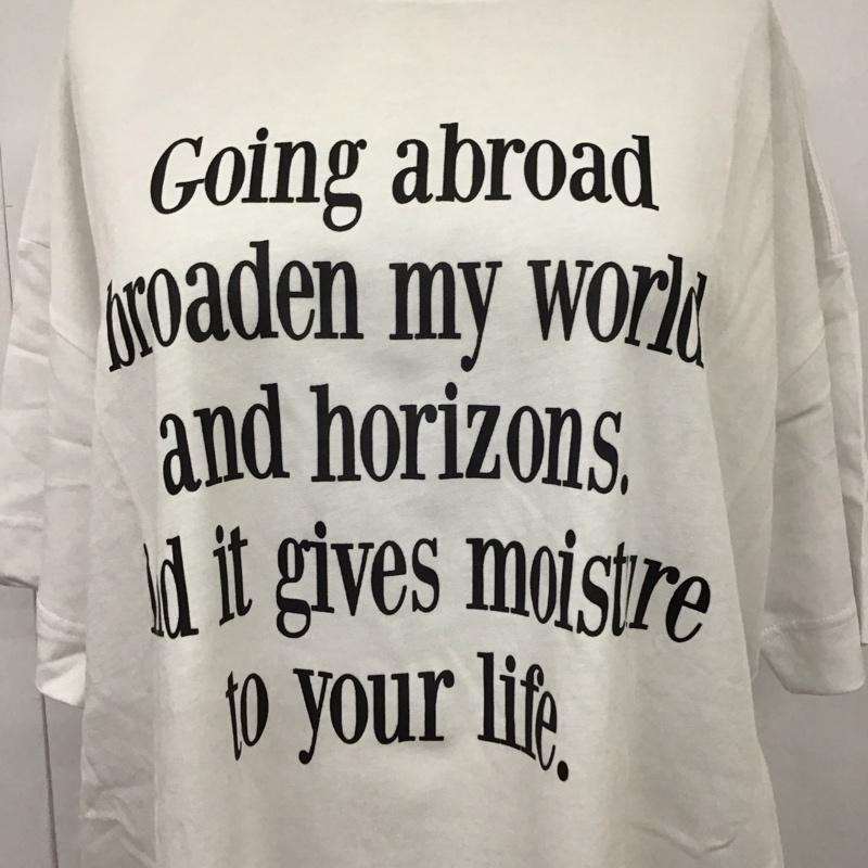 ジャーナルスタンダード JOURNAL STANDARD Tシャツ 半袖 24-070-400-9150-2-0 センテンスロゴTシャツ ロゴ、文字 白 / ホワイト / レディース USED 古着 中古 10115082